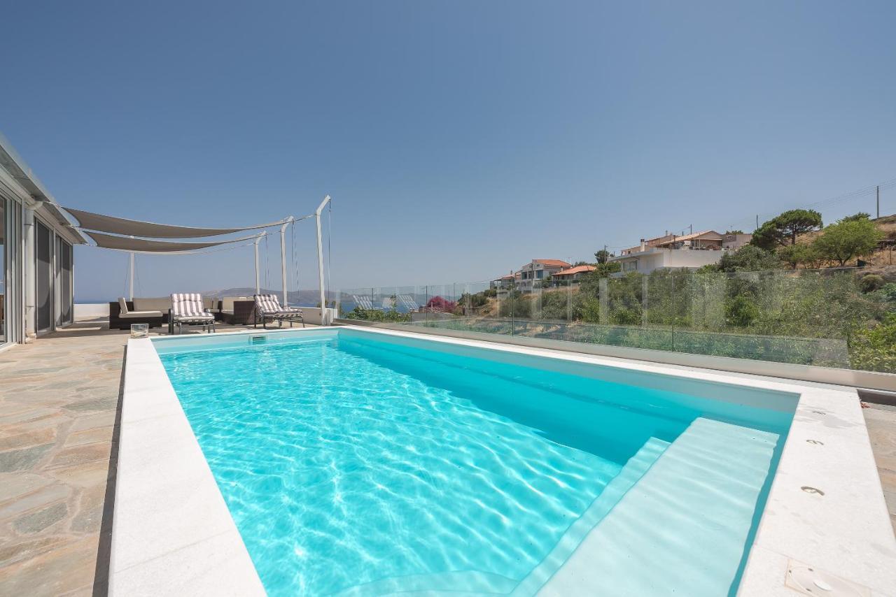 Villa Luna Private Heated Hydro Pool Bbq Beach 4Min Agia Marina Mikrolimanou Eksteriør billede
