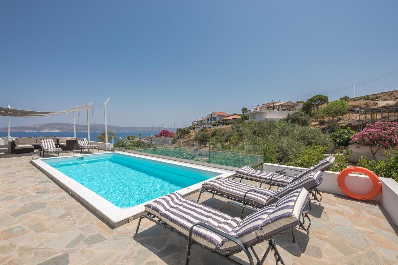 Villa Luna Private Heated Hydro Pool Bbq Beach 4Min Agia Marina Mikrolimanou Eksteriør billede