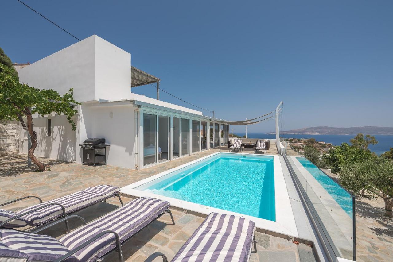 Villa Luna Private Heated Hydro Pool Bbq Beach 4Min Agia Marina Mikrolimanou Eksteriør billede