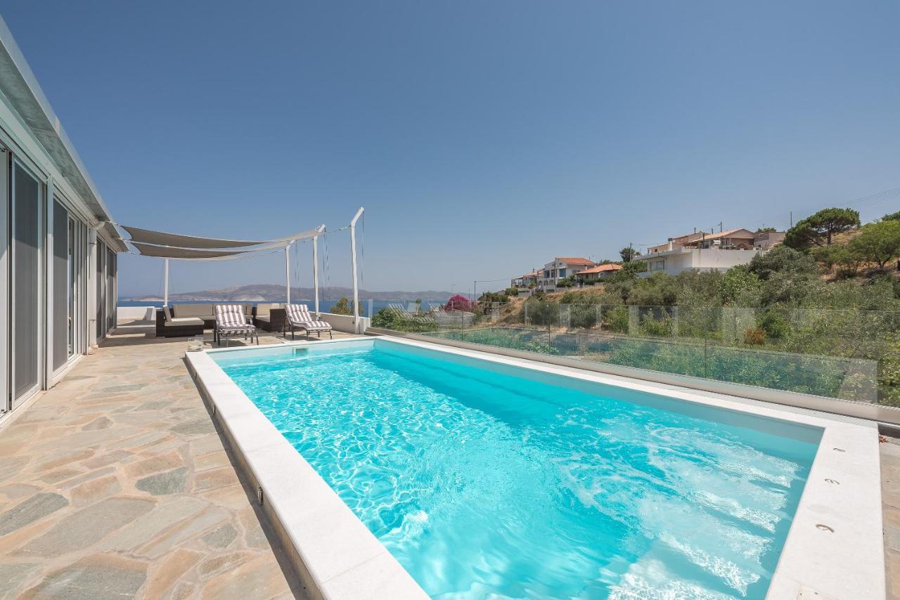 Villa Luna Private Heated Hydro Pool Bbq Beach 4Min Agia Marina Mikrolimanou Eksteriør billede