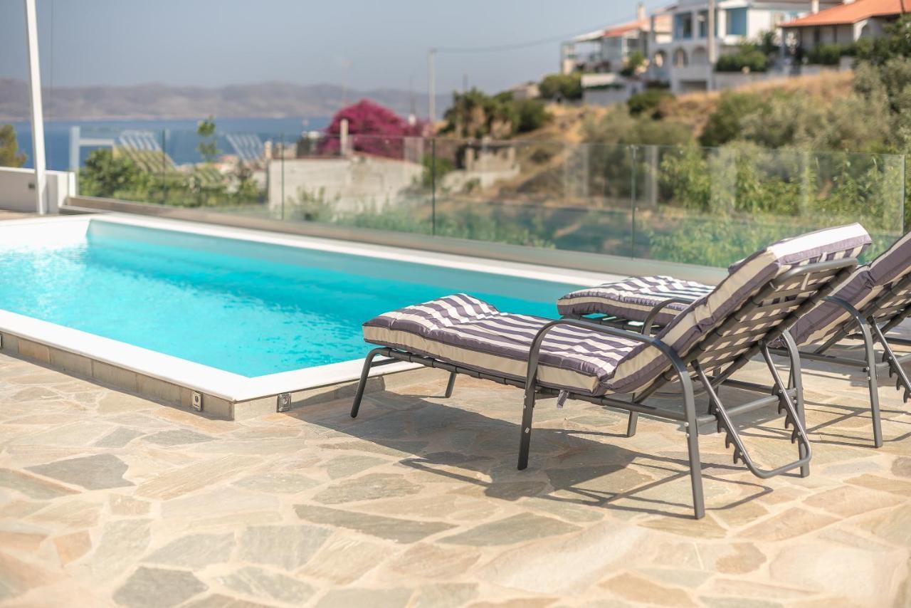 Villa Luna Private Heated Hydro Pool Bbq Beach 4Min Agia Marina Mikrolimanou Eksteriør billede