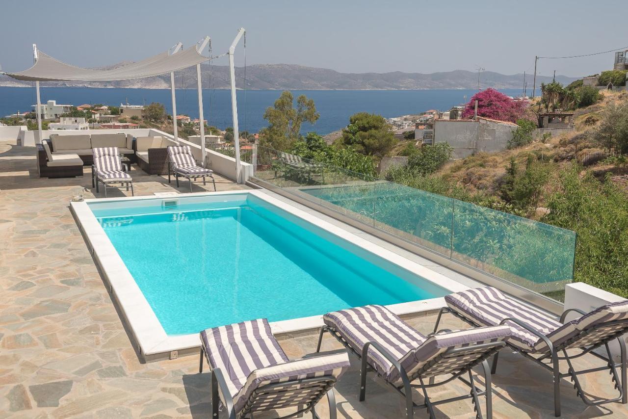 Villa Luna Private Heated Hydro Pool Bbq Beach 4Min Agia Marina Mikrolimanou Eksteriør billede