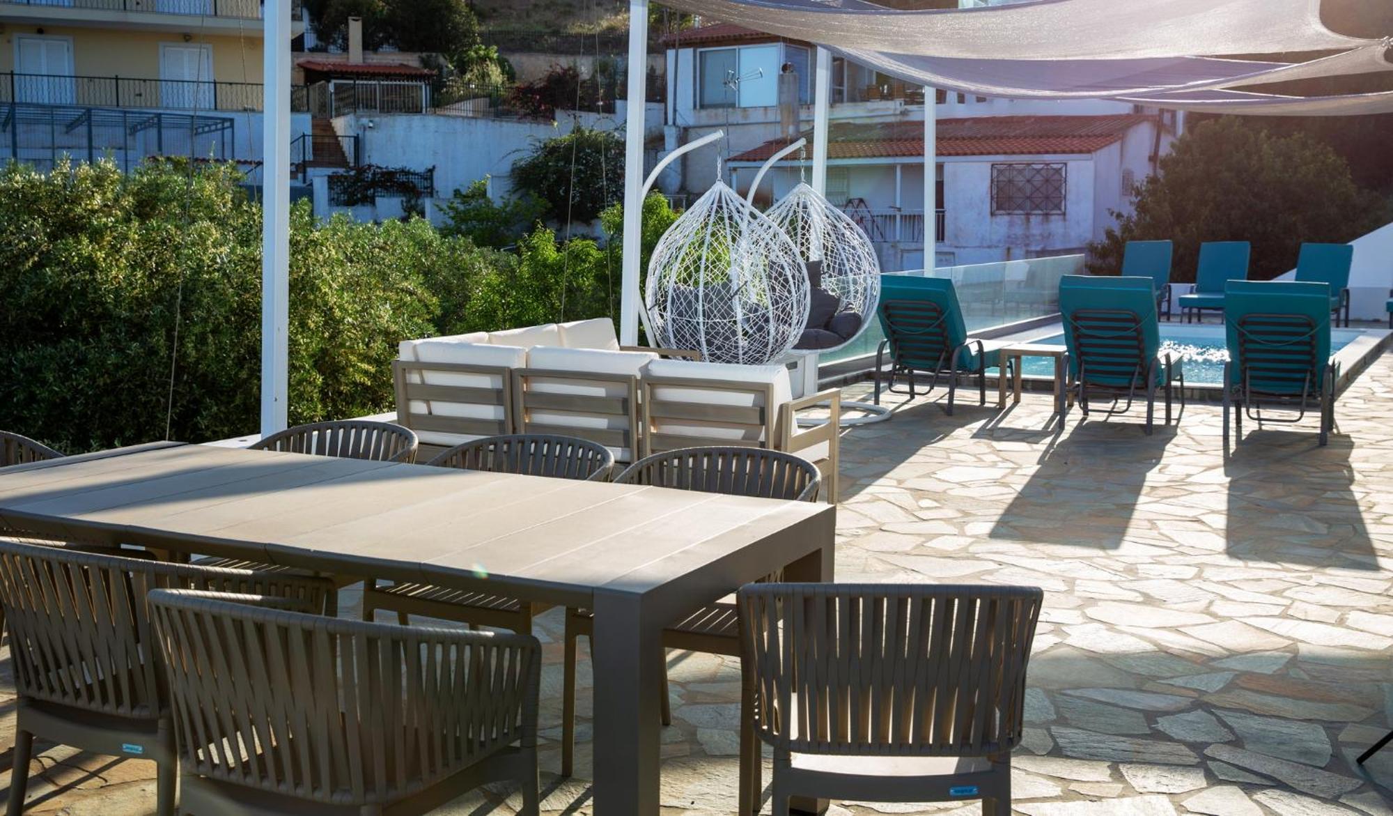 Villa Luna Private Heated Hydro Pool Bbq Beach 4Min Agia Marina Mikrolimanou Eksteriør billede